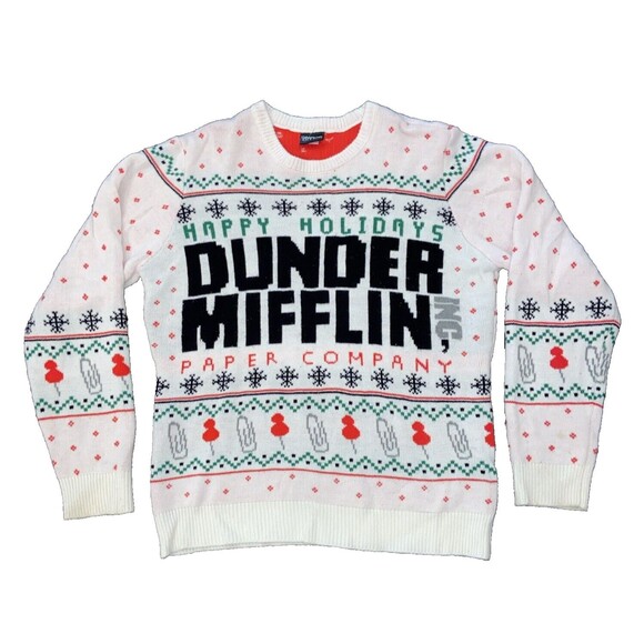 The Office Dunder Mifflin Ugly Christmas Sweater Unisex XL  Party Holiday 2019 - Picture 1 of 12